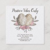 Eggs Boho Watercolor Quadratische Visitenkarte (Rückseite)