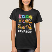 Eggs Cavator Easter Bunny Construction Trucks Boys T-Shirt (Vorderseite)