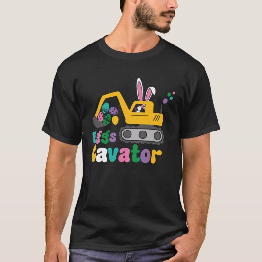 Eggs Cavator Easter Bunny Excavator Cute Hunting E T-Shirt (Vorderseite)