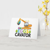 Eggs Cavator Funny Excavator Ostergeschenk Karte (Gelbe Blume)
