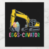 Eggs Cavator Ostereier Ausgrabungsgraben Weinetikett (Einzelnes Label)