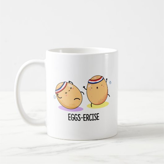 Eggs ercise Funny Aerobic Eggs Pun Kaffeetasse (Links)