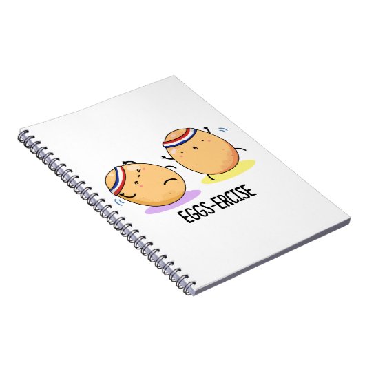 Eggs ercise Funny Aerobic Eggs Pun Notizblock (Rechte Seite)