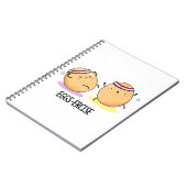 Eggs ercise Funny Aerobic Eggs Pun Notizblock (Linke Seite)
