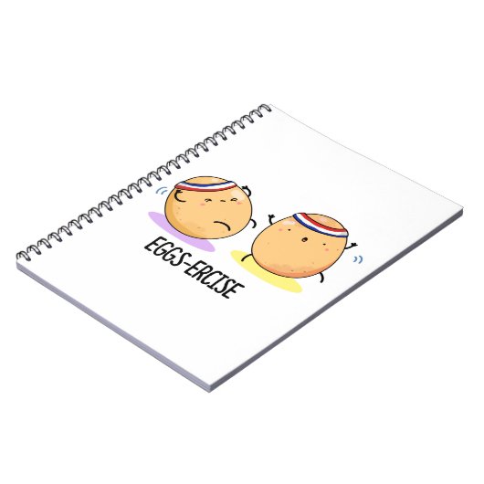 Eggs ercise Funny Aerobic Eggs Pun Notizblock (Linke Seite)