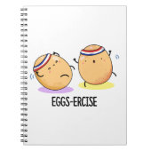 Eggs ercise Funny Aerobic Eggs Pun Notizblock (Vorderseite)