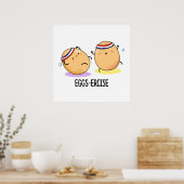 Eggs ercise Funny Aerobic Eggs Pun Poster (Küche)