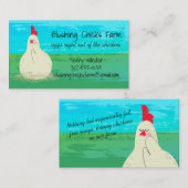 Eggs freier Streckenbauernhof des glücklichen Visitenkarte (Vorne/Hinten)