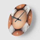 Eggs in a box runde wanduhr (Winkel)