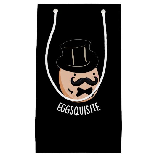 Eggs leise Funny Exquisite Egg Pun Dark BG Kleine Geschenktüte (Vorderseite)