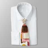 Eggs on Toast Pattern Tie – Fun Breakfast Food Ill Krawatte (Gebunden)