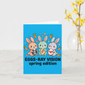 Eggs-Ray Frühlingsedition Lustige Rad Tech Ostern Karte (Gelbe Blume)