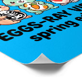 Eggs-Ray Frühlingsedition Lustiger Rad Tech Ostern Poster (Ecke)