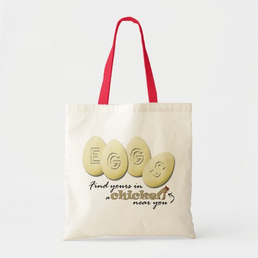 Eggs Slogan Tasche (Vorne)