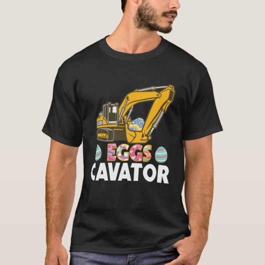 Eggscavator  Construction Truck Easter Sunday Egg  T-Shirt (Vorderseite)