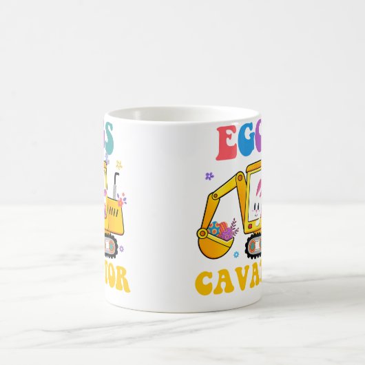 Eggscavator Easter Day Excavator Hunting Egg Bunny Kaffeetasse (Mittel)