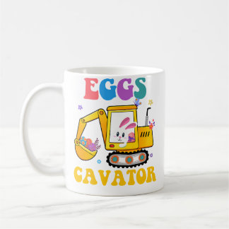 Eggscavator Easter Day Excavator Hunting Egg Bunny Kaffeetasse