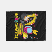 Eggscavator Happy Osterfest Gezwitscher Bagger Jag Fleecedecke (Vorderseite (Horizontal))