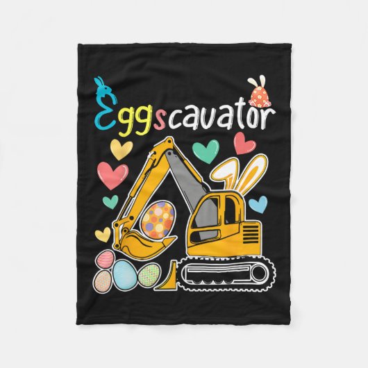 Eggscavator Ostereier Jagd Bau LKW Gi Fleecedecke (Vorderseite)