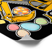 Eggscavator Ostereier Jagd Bau LKW Gi Poster (Ecke)