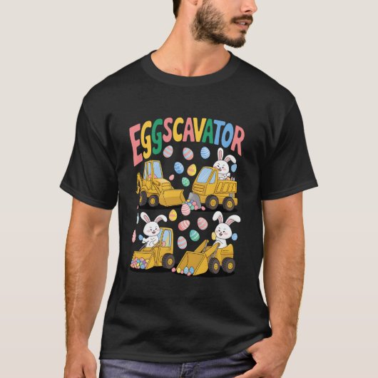 Eggscavator Ostereier Jagdfahrzeug T-Shirt (Vorderseite)