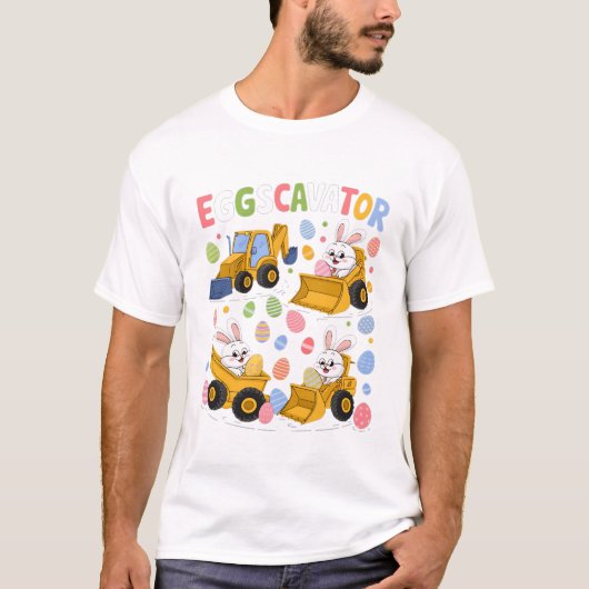 Eggscavator Ostereier Jagdfahrzeug T-Shirt (Vorderseite)