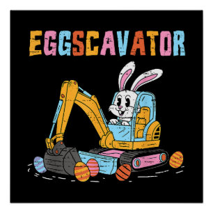 Eggscavator Ostereier Jagdwagen bis Poster