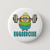 Eggsercise Egg Pun Übung Button (Vorderseite)