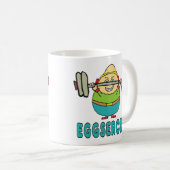 Eggsercise Egg Pun Übung Kaffeetasse (VorderseiteRechts)