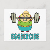 Eggsercise Egg Pun Übung Postkarte (Vorderseite)