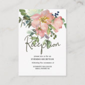 Eggshell and Blush Floral Wedding Card Begleitkarte (Vorderseite)