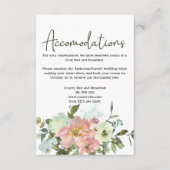 Eggshell and Blush Floral Wedding Card Begleitkarte (Vorderseite)
