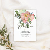 Eggshell and Blush Floral Wedding Card Begleitkarte