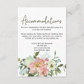 Eggshell and Blush Floral Wedding Card Begleitkarte (Vorderseite)