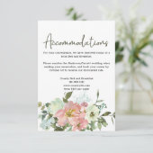 Eggshell and Blush Floral Wedding Card Begleitkarte (Stehend Vorderseite)