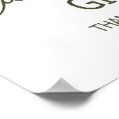 Eggshell and Blush Floral Wedding Card & Gifts Poster (Ecke)