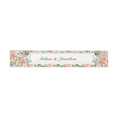 Eggshell and Blush Floral Wedding Einladung Einladungsbanderole (Flach)