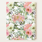 Eggshell and Blush Floral Wedding Planner Planer (Rückseite)