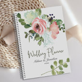 Eggshell and Blush Floral Wedding Planner Planer