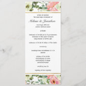 Eggshell and Blush Floral Wedding Program Programm (Vorderseite)