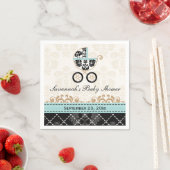 Eggshell Blue Damask Babydusche Serviette (Beispiel)