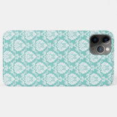 Eggshell Blue Damask Case-Mate iPhone Hülle (Rückseite (Horizontal))