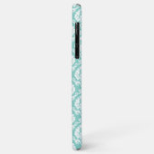 Eggshell Blue Damask Case-Mate iPhone Hülle (Hinten/Links)
