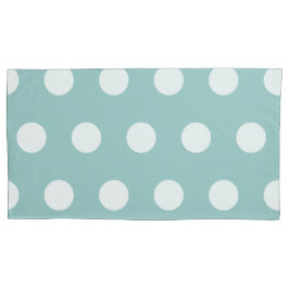 Eggshell Blue Geometric White Polka Dots       Kissenbezug