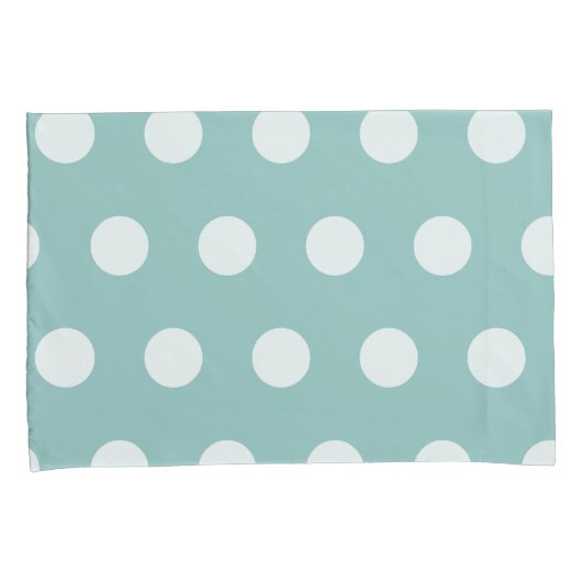 Eggshell Blue Geometric White Polka Dots       Kissenbezug (Vorderseite-Rechts)
