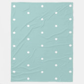 Eggshell Blue White Dots Fleecedecke (Vorderseite)