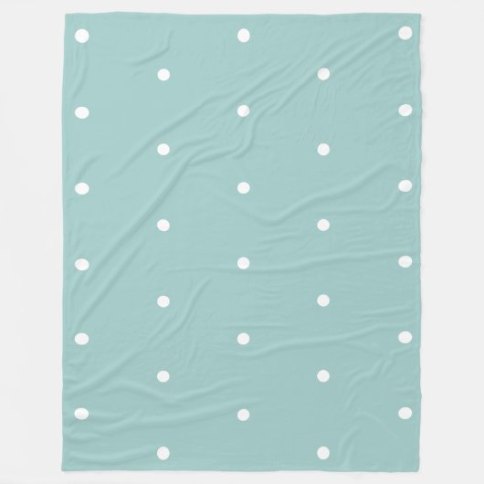 Eggshell Blue White Dots Fleecedecke (Vorderseite)