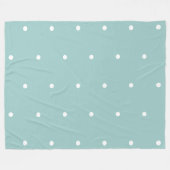 Eggshell Blue White Dots Fleecedecke (Vorderseite (Horizontal))