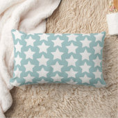 Eggshell Blue & White Stars Kinder/Kinderzimmer Lendenkissen (Decke)