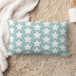 Eggshell Blue & White Stars Kinder/Kinderzimmer Lendenkissen